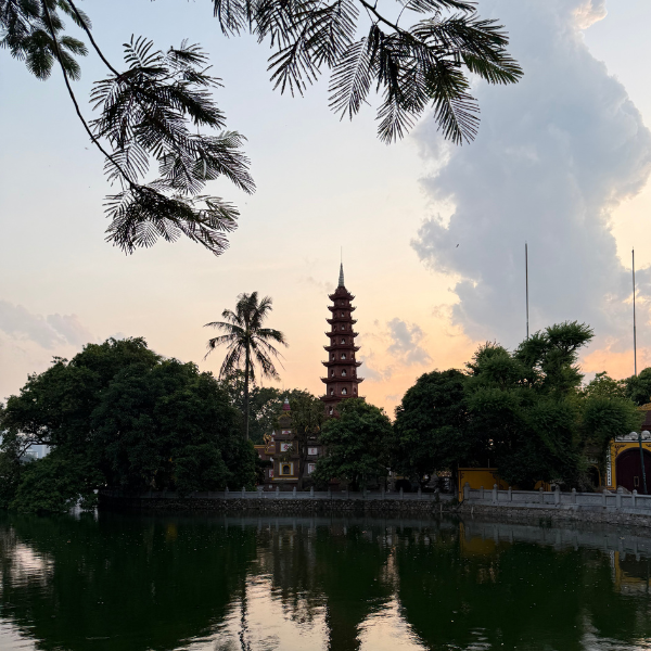 Foto di un tramonto in Vietnam