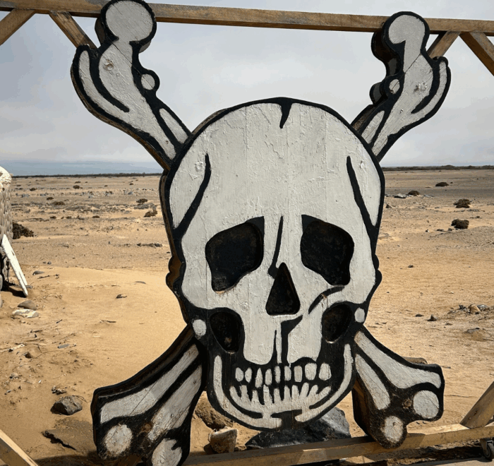 Cancello di entrata Skeleton Coast