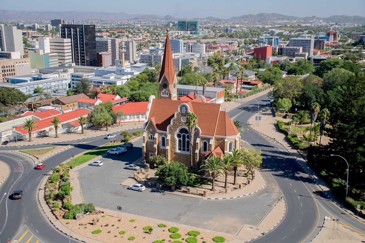 Veduta della chiesta di Christuskirche dal drone