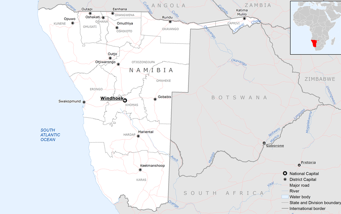 Mappa Namibia