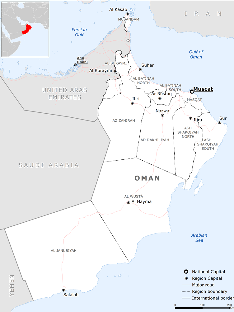 Mappa Oman